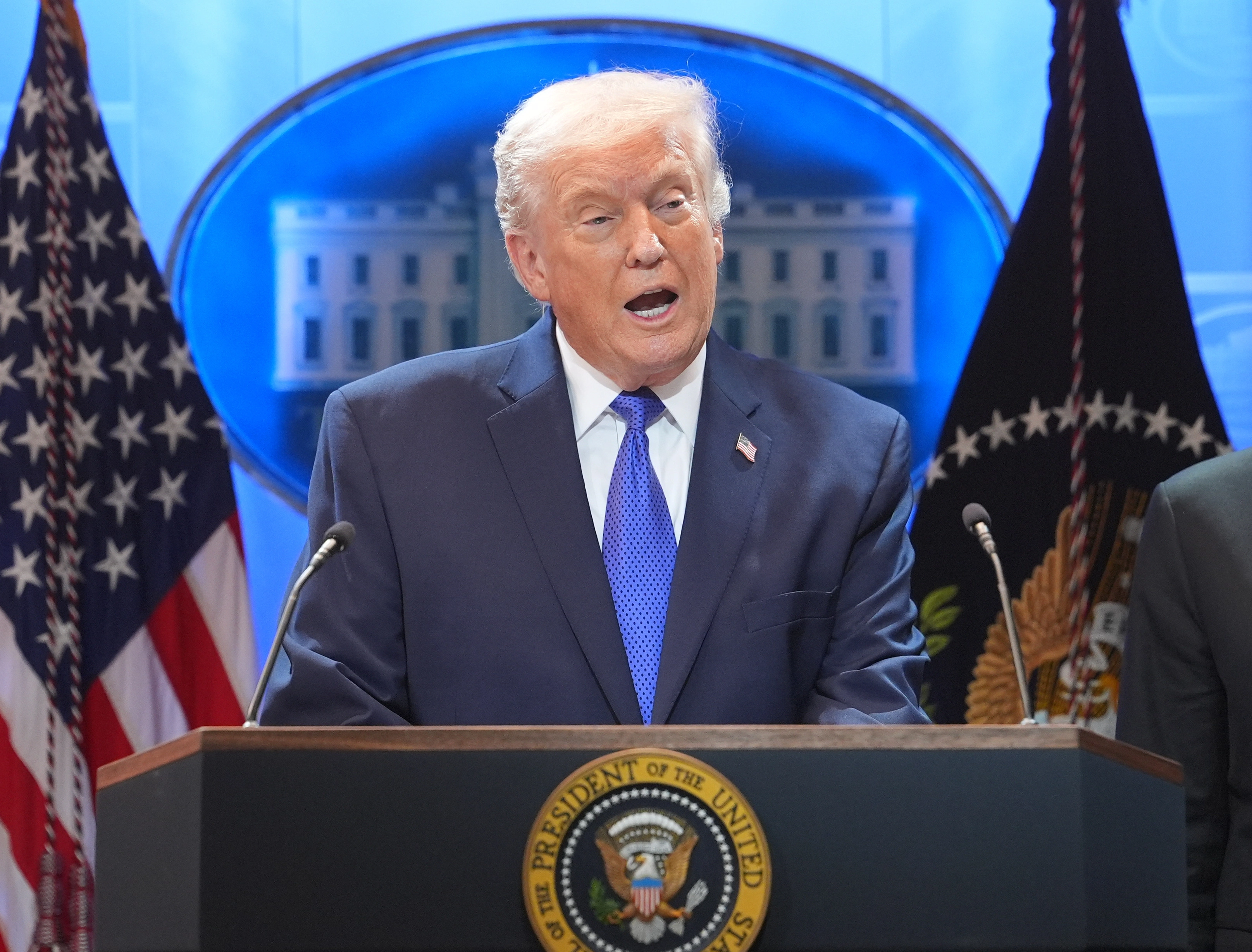 새로운 글로벌 관세 발표하는 도널드 트럼프 미국 대통령