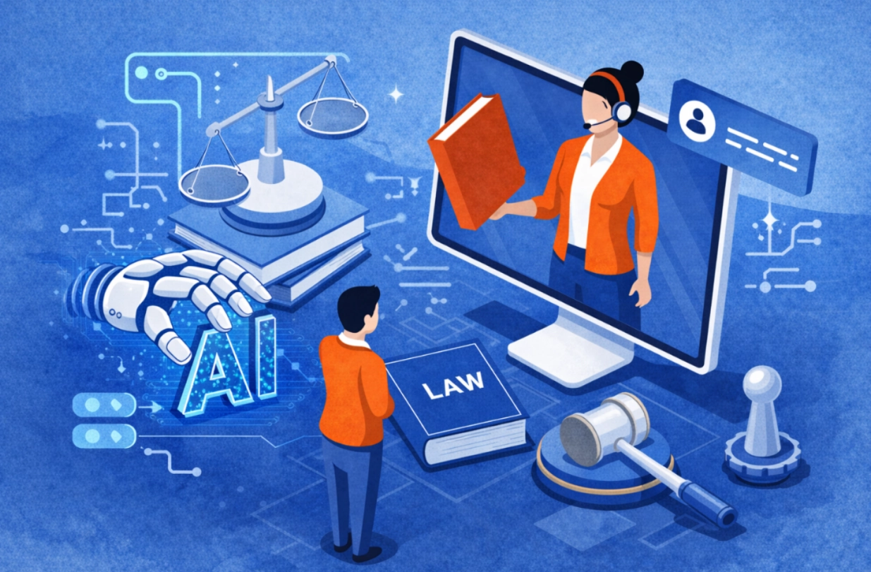 의뢰인과 첫 상담에서 “AI에 먼저 물어보셨나요?”라는 질문이 자연스러워진 풍경. 이것이 2026년 법조계의 일상이다. ⓒChat GPT 생성 이미지