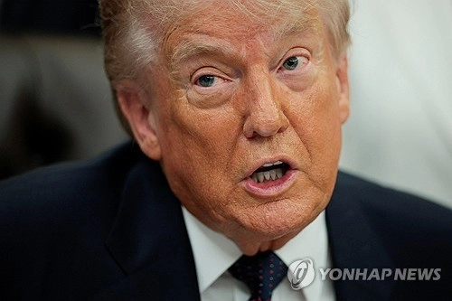발언하는 트럼프 미국 대통령